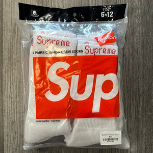 Supreme Hanes 4 Pairs Cushion Crew Socks