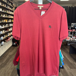 Burberry V-neck Tee - Dark Pink