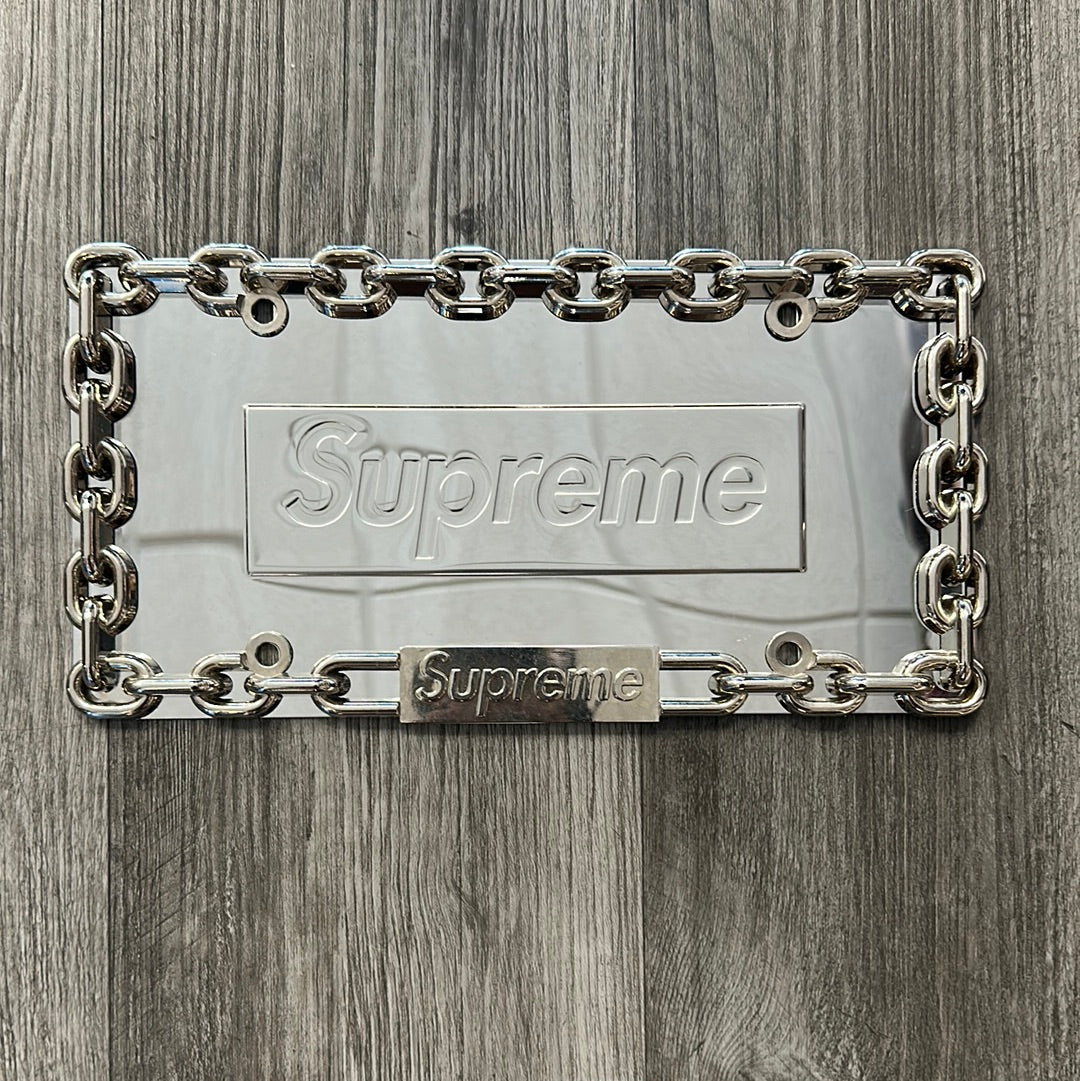 Supreme License Plate Frame - Silver – Blank Gallery