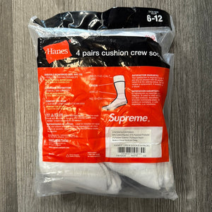 Supreme Hanes 4 Pairs Cushion Crew Socks